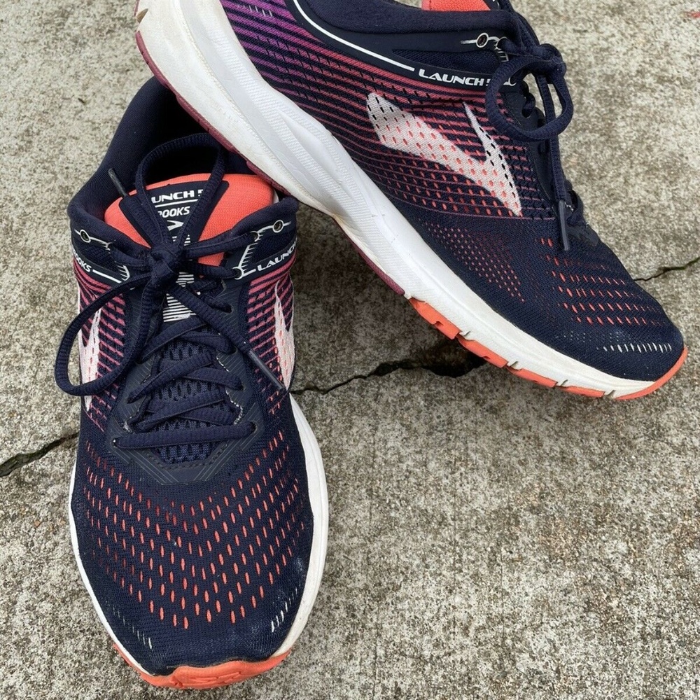Brooks Launch 5 Women's Sz 9 Running Shoes 1202661B460 Blue White Purple Sneaker